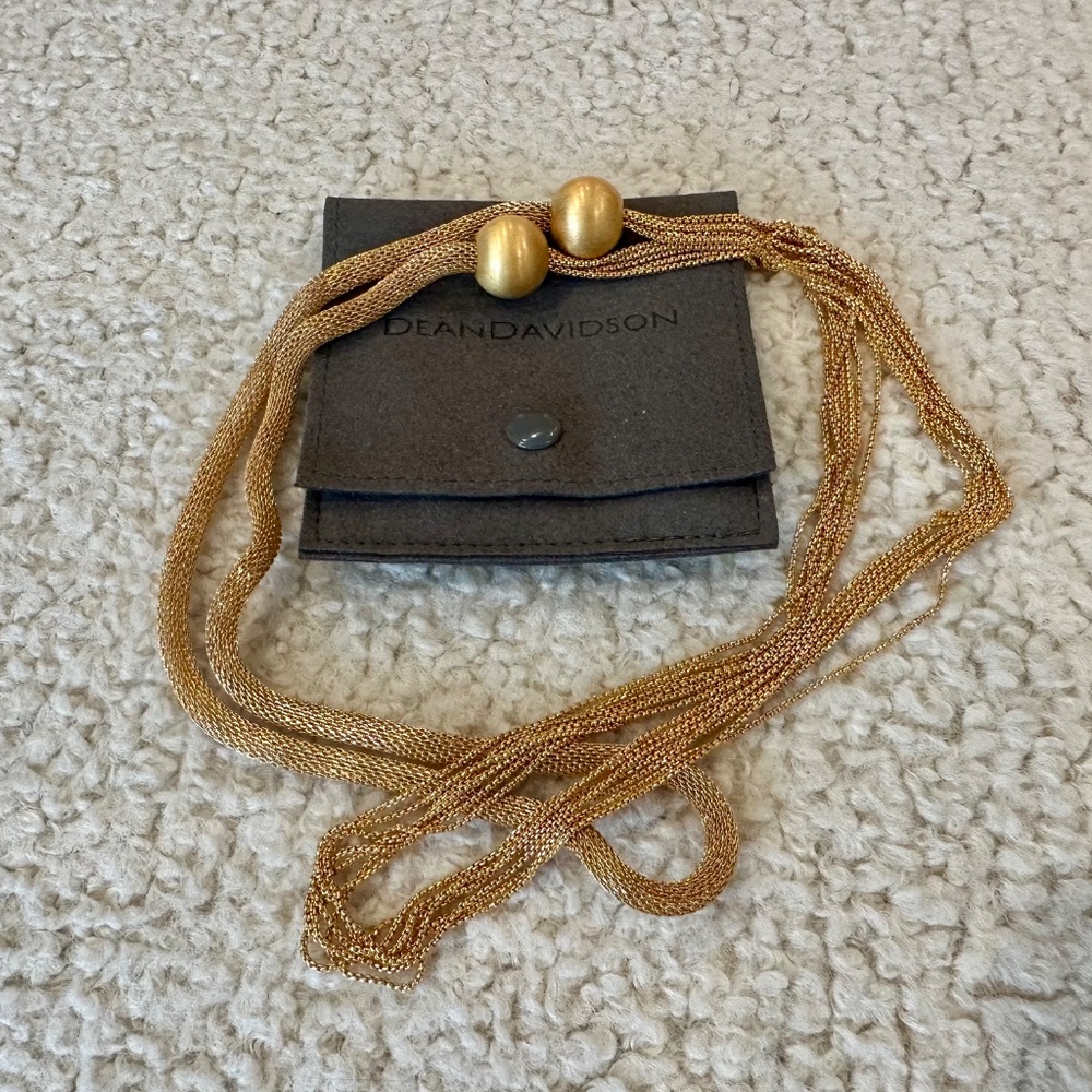 Dean Davidson 19" Drop 22 Karat Gold Plated Statement Necklace - Picture 3 of 7